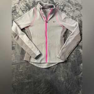 Pearl Izumi Gray Jacket with Hot Pink Trim